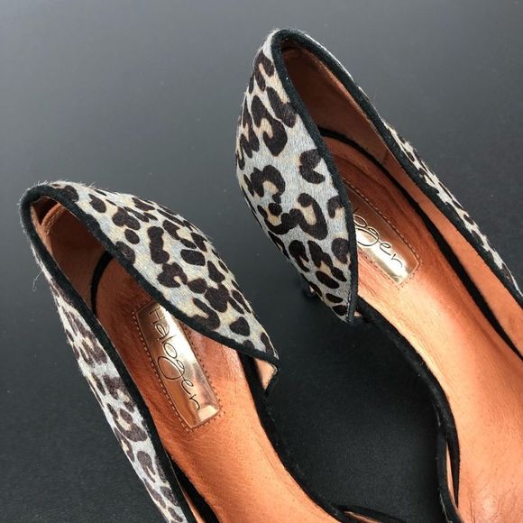 Halogen Leopard Print Heels Calf Hair Marlie D’Orsay Pumps - Picture 12 of 15
